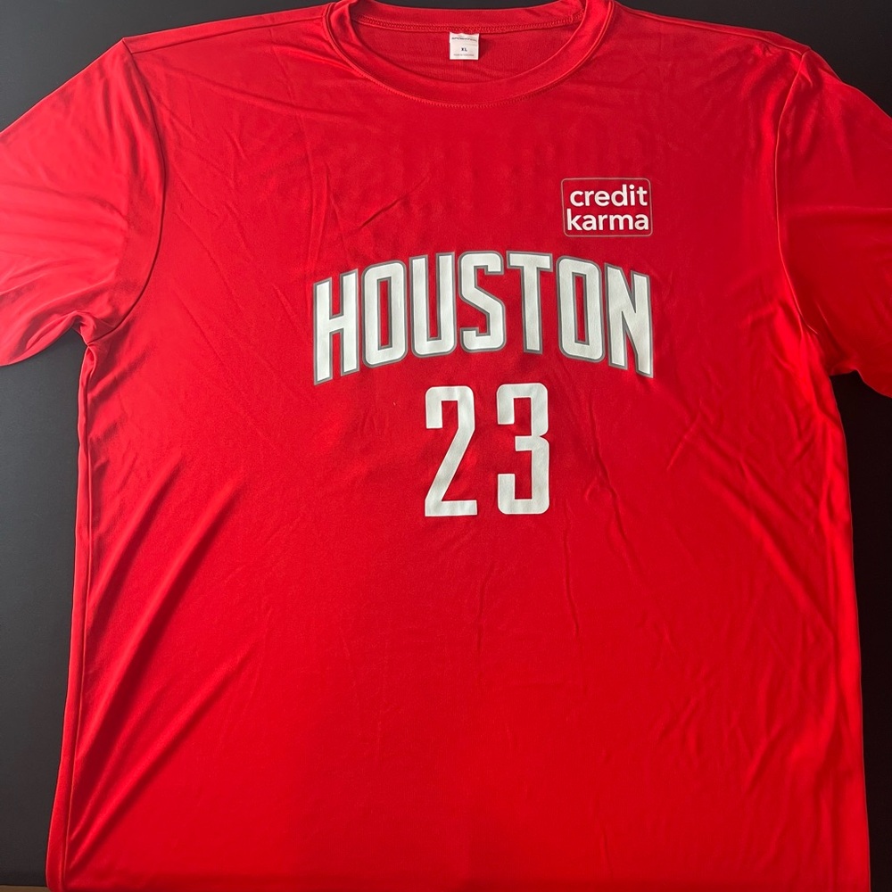 Houston Rockets NBA Sport-Tek Red Crew Neck Promotional T-Shirt